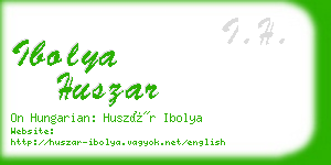 ibolya huszar business card